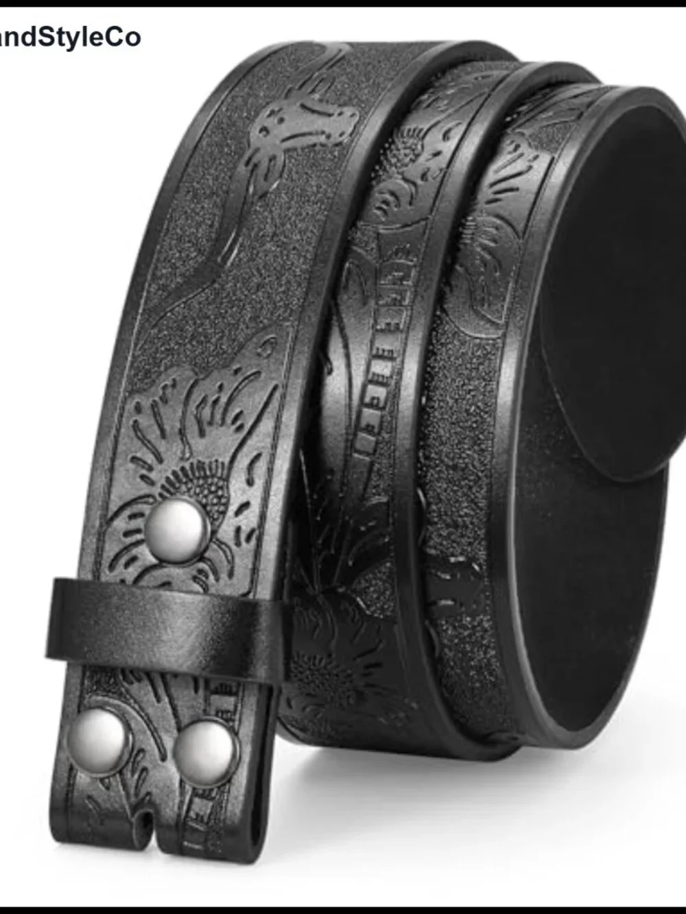 Western Leather Belt Strap Without Buckle - 1.5